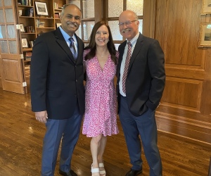 Dr. John and Shelly Kumar with Dr. Paul Gilbert