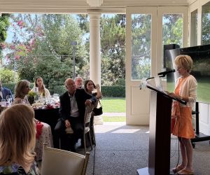 Marilyn Dorr, CFO. addresses the Angels