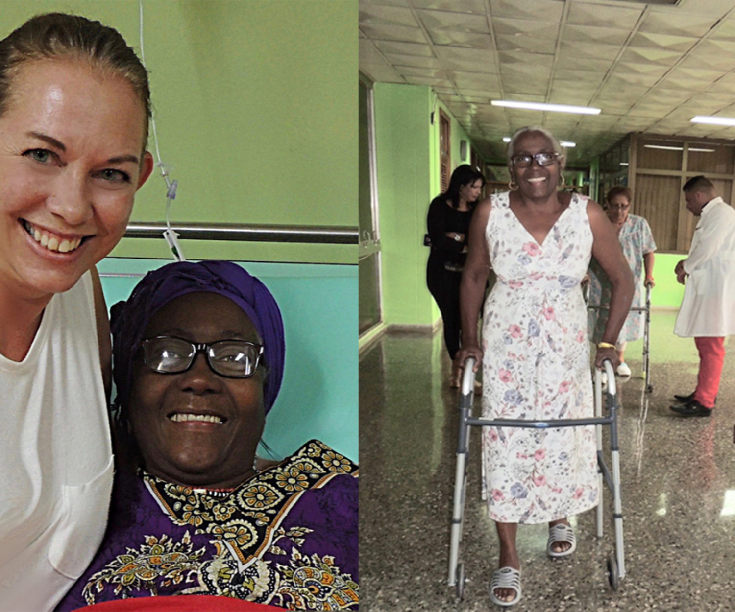 A happy 50 Isabel walking and showing off her improvement