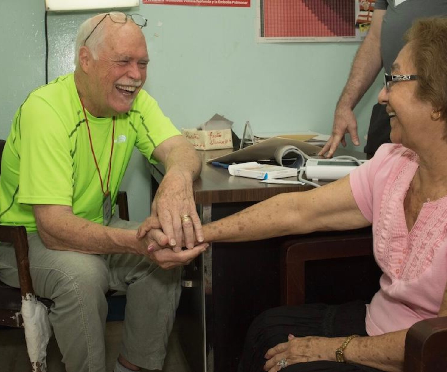 Dr. Dickey Jones during patient screening-Nicaragua 2015