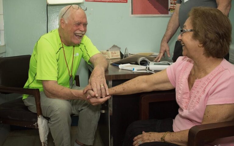 Dr. Dickey Jones during patient screening-Nicaragua 2015