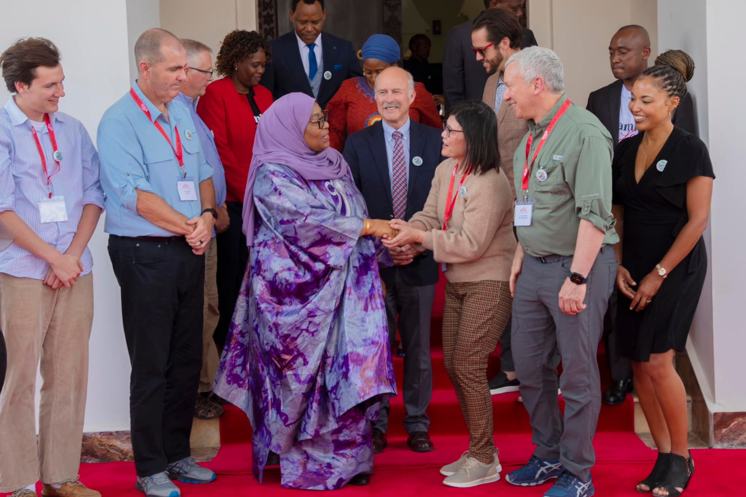 A delegation of our volunteers had the opportunity to meet Tanzanian President, Samia Suluhu Hassan