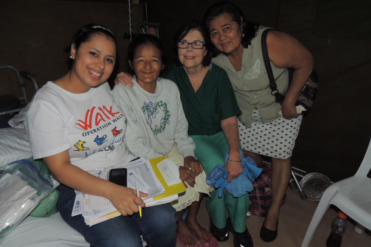 Time to go home: patient Angela Urrutia Cardona suffered from a broken hip for three years, severely limiting her ability to support herself