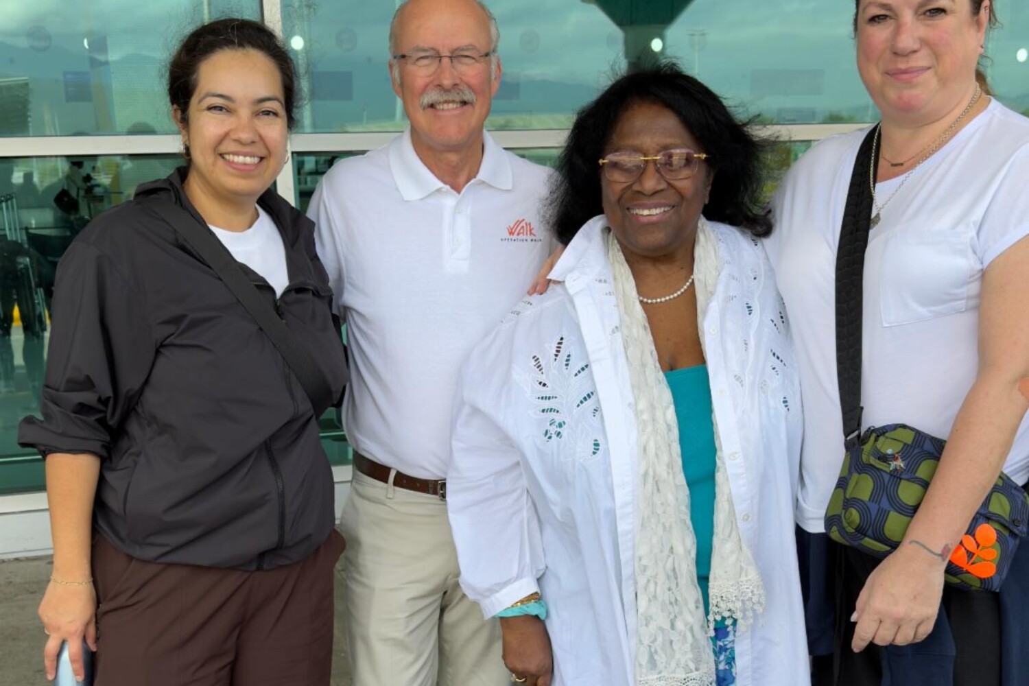 Paulina Andujo, RN; Paul Gilbert, MD; Ambassador Marjorie Grant-Fuller; and Julie Anderson, RN