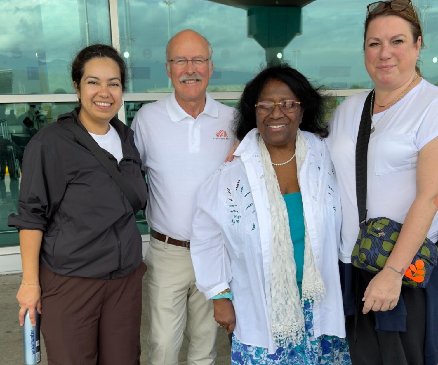 Paulina Andujo, RN; Paul Gilbert, MD; Ambassador Marjorie Grant-Fuller; and Julie Anderson, RN