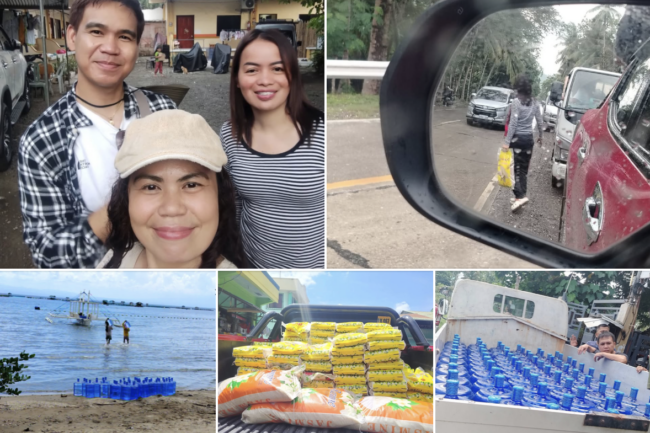 Mylene Fulgencio and volunteers helping the community of Glan_ Sarangani